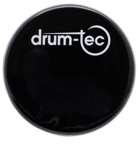 drum-tec Frontfell 18" (schwarz) mit weißem Logo