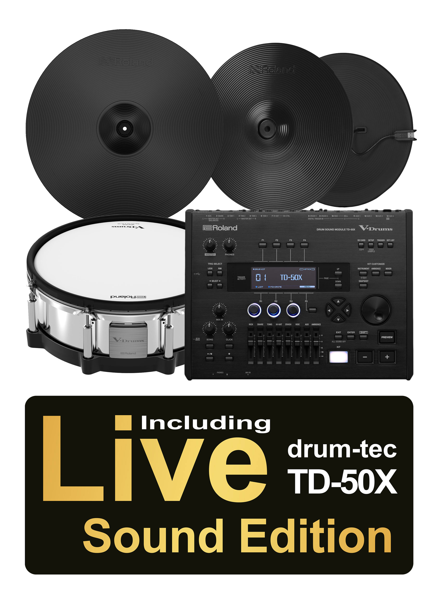 eye allowance Massage Roland TD-50X DP Full Digital Package incl. Live Sound Edition | drum-tec